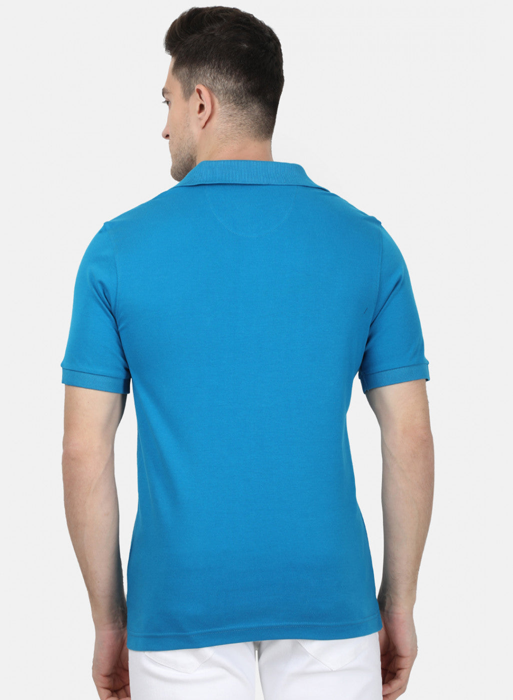 Mens Blue Plain T-Shirt