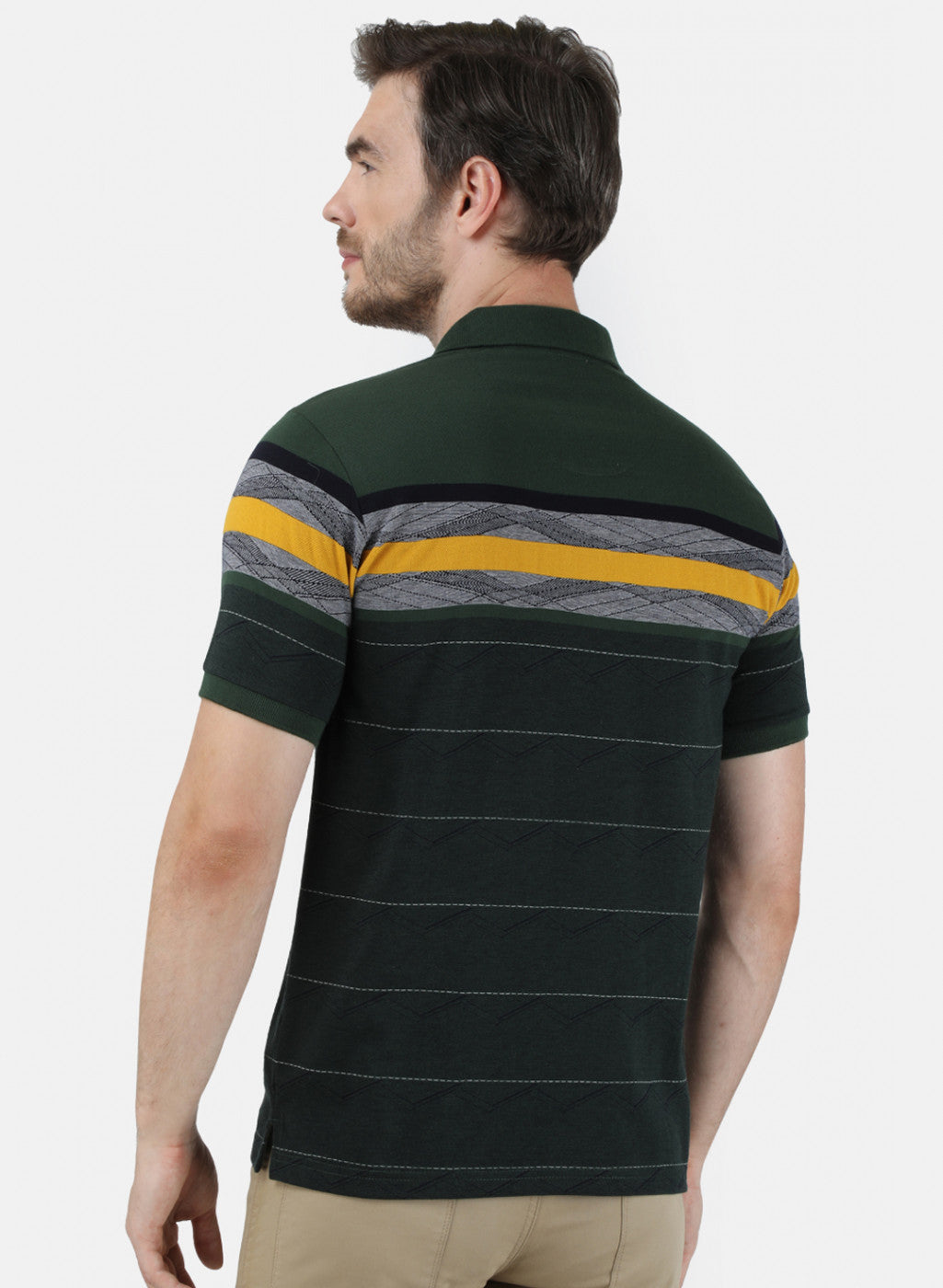 Mens Olive Stripe T-Shirt