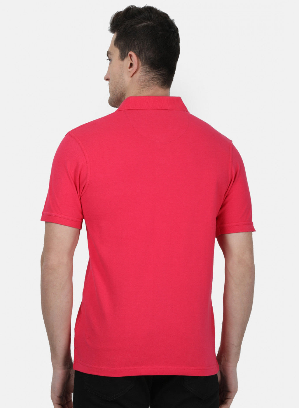 Mens Pink Plain T-Shirt