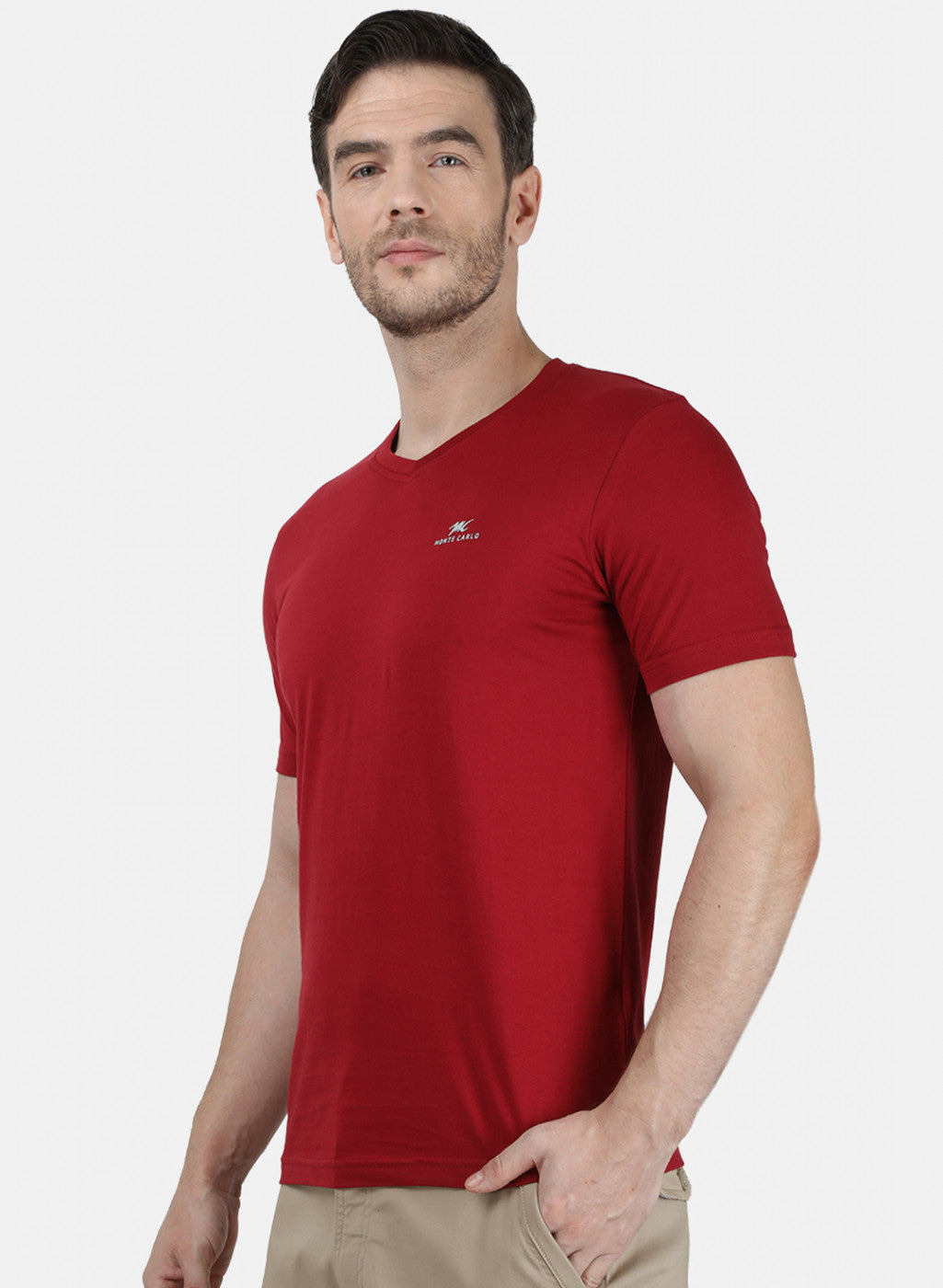 Mens Multi Color Plain T-Shirt