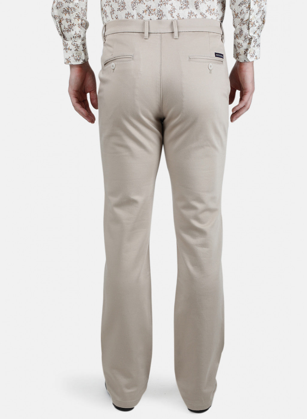 Mens Beige Smart Fit Trouser