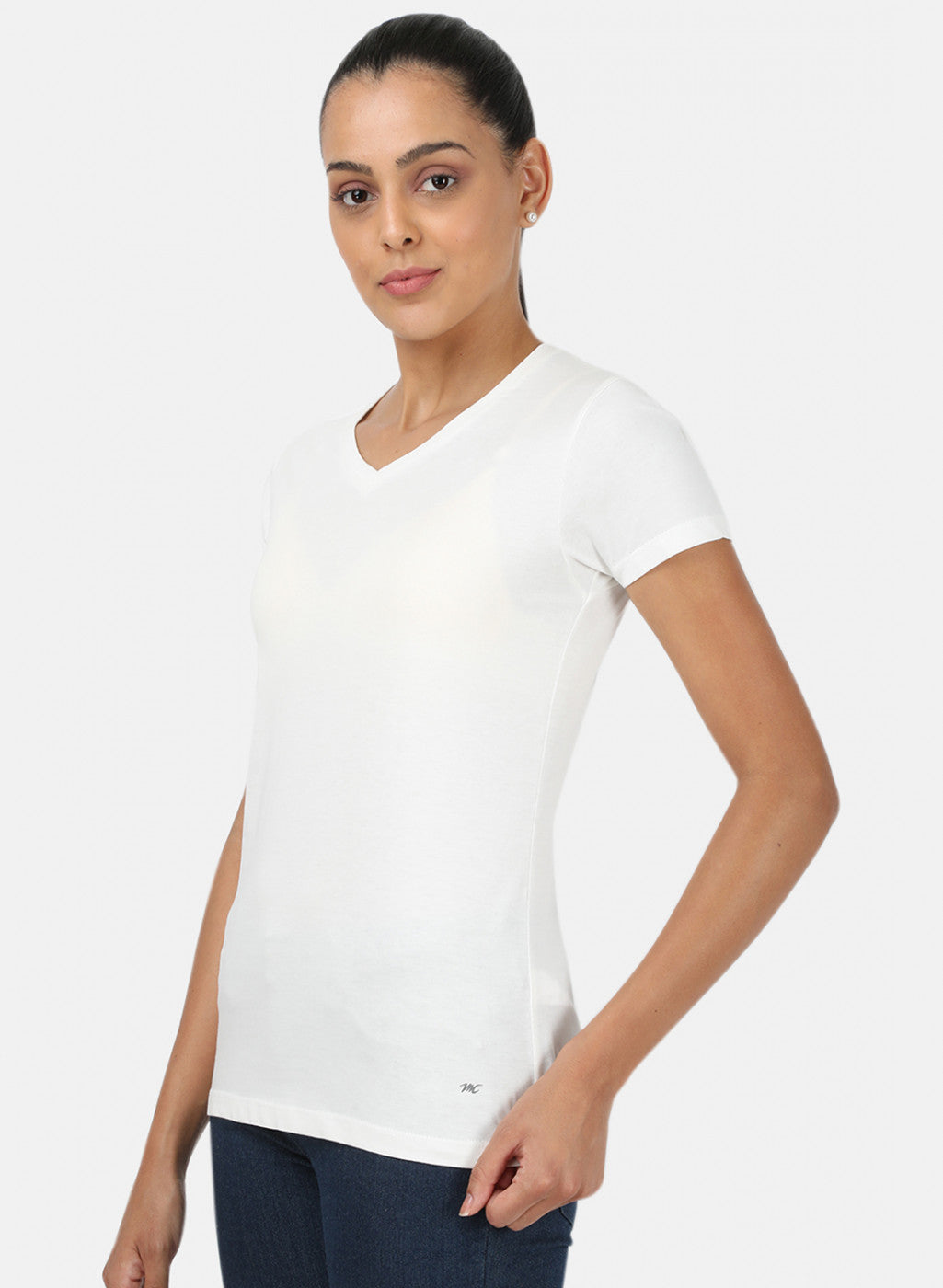Womens Pink & Off White Plain Top 2Pc Set