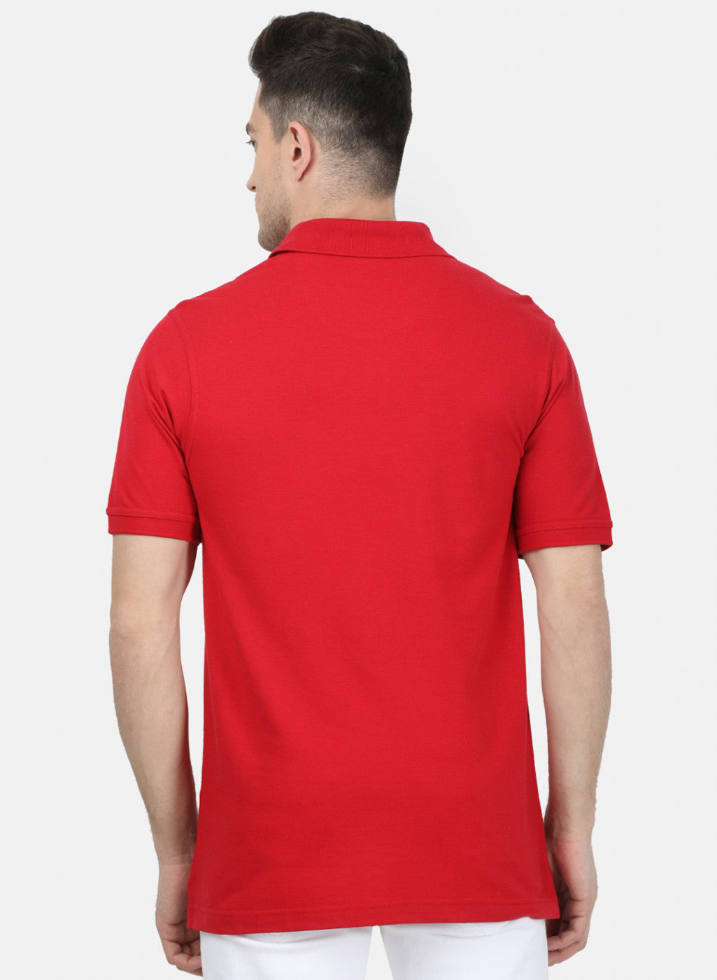 Mens Red Plain T-Shirt