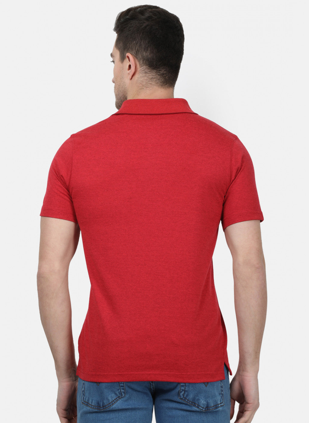 Mens Maroon Plain T-Shirts