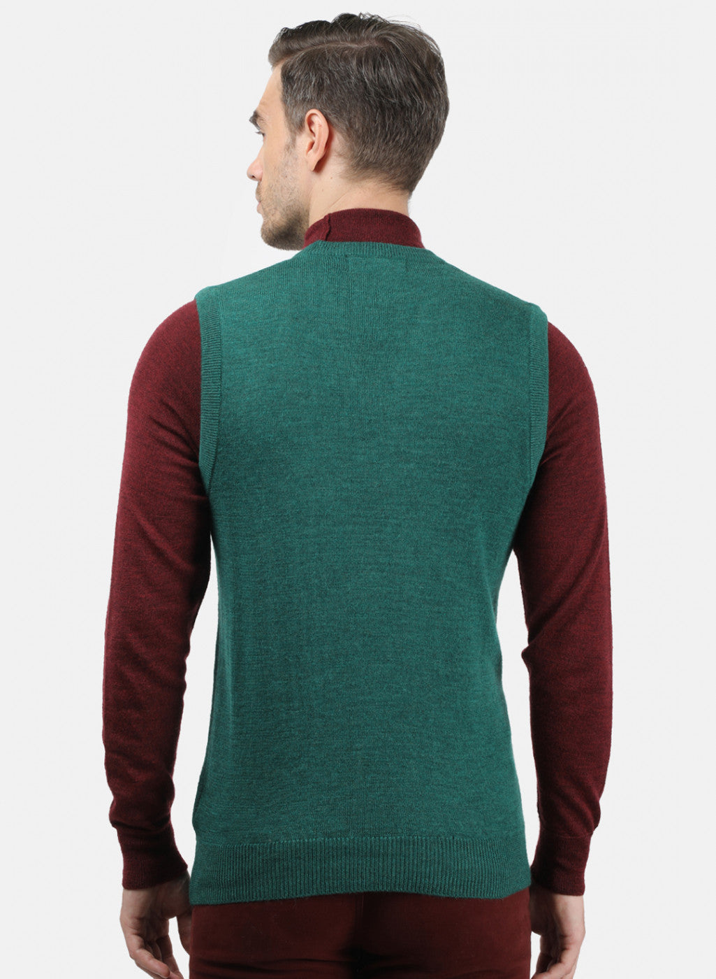 Men Green Solid Sweater