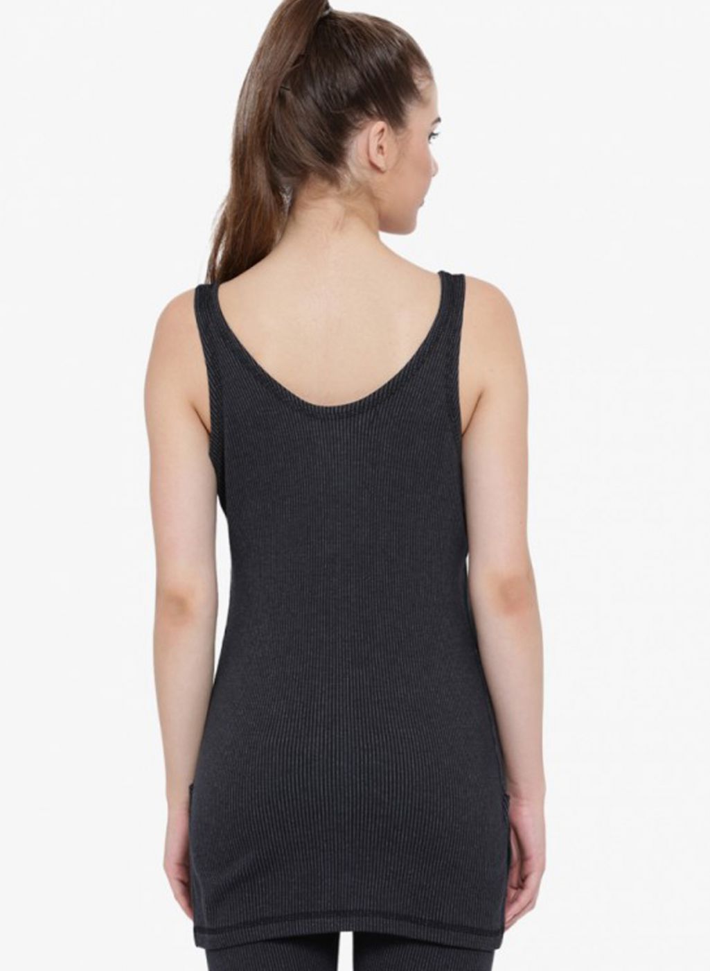 Women Black Solid Thermal Vest