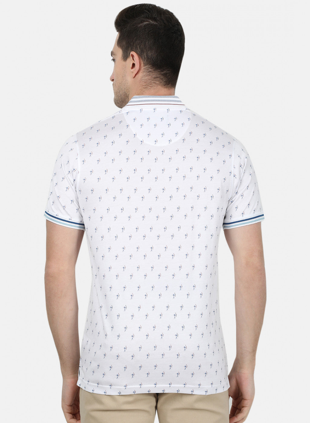 Mens White Printed T-Shirt