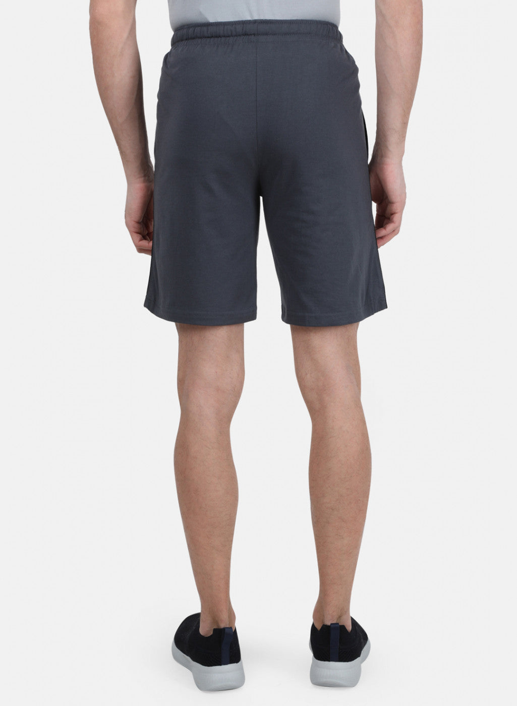 Mens Grey Plain Bermuda