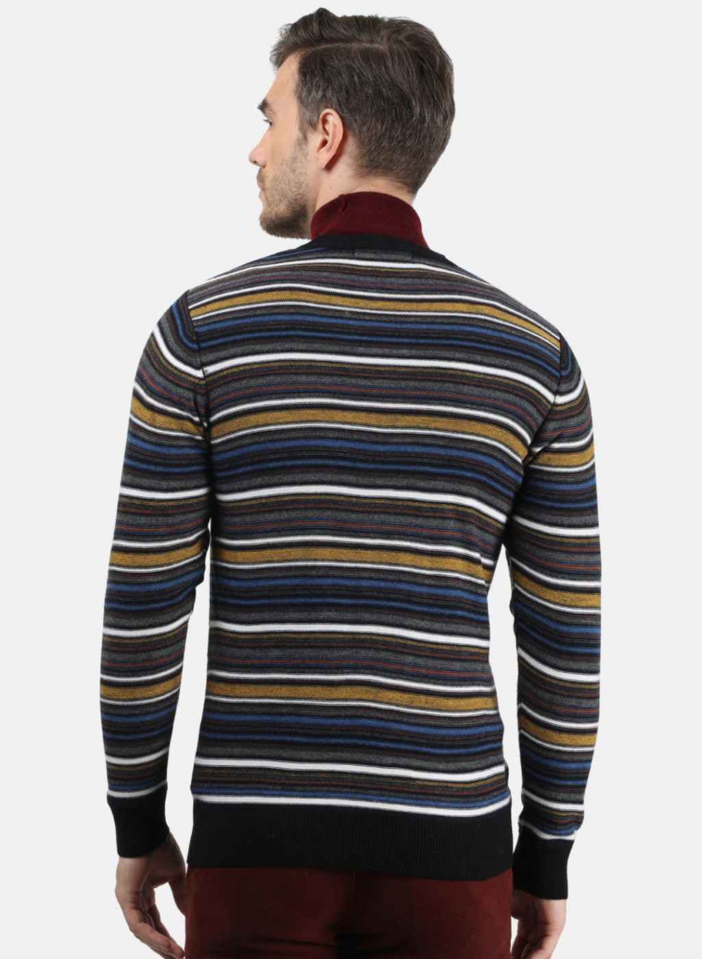Men Multicolor Solid Pullover