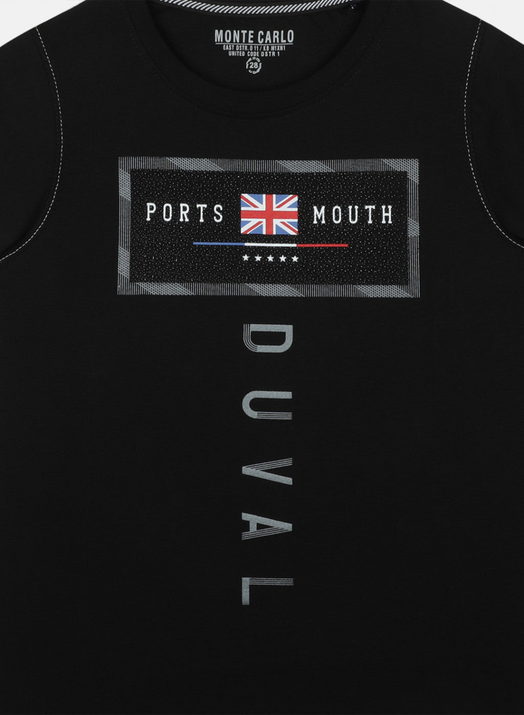 Boys Black Printed T-Shirt