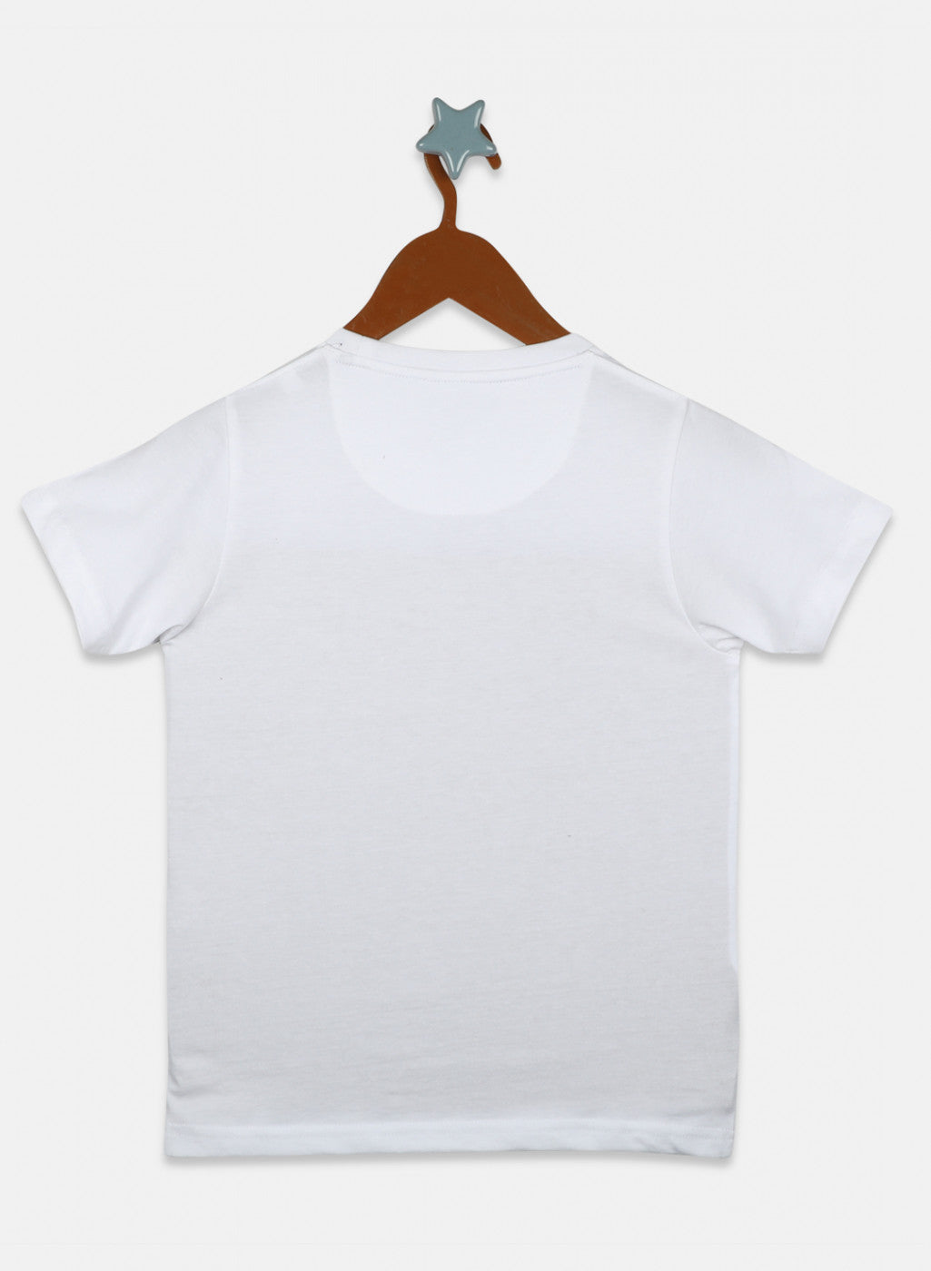 Boys White & Red Printed T-Shirt
