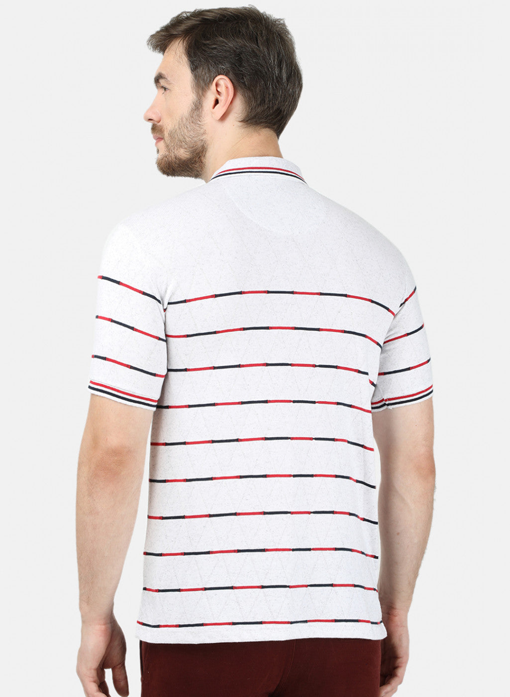 Mens White Stripe T-Shirt