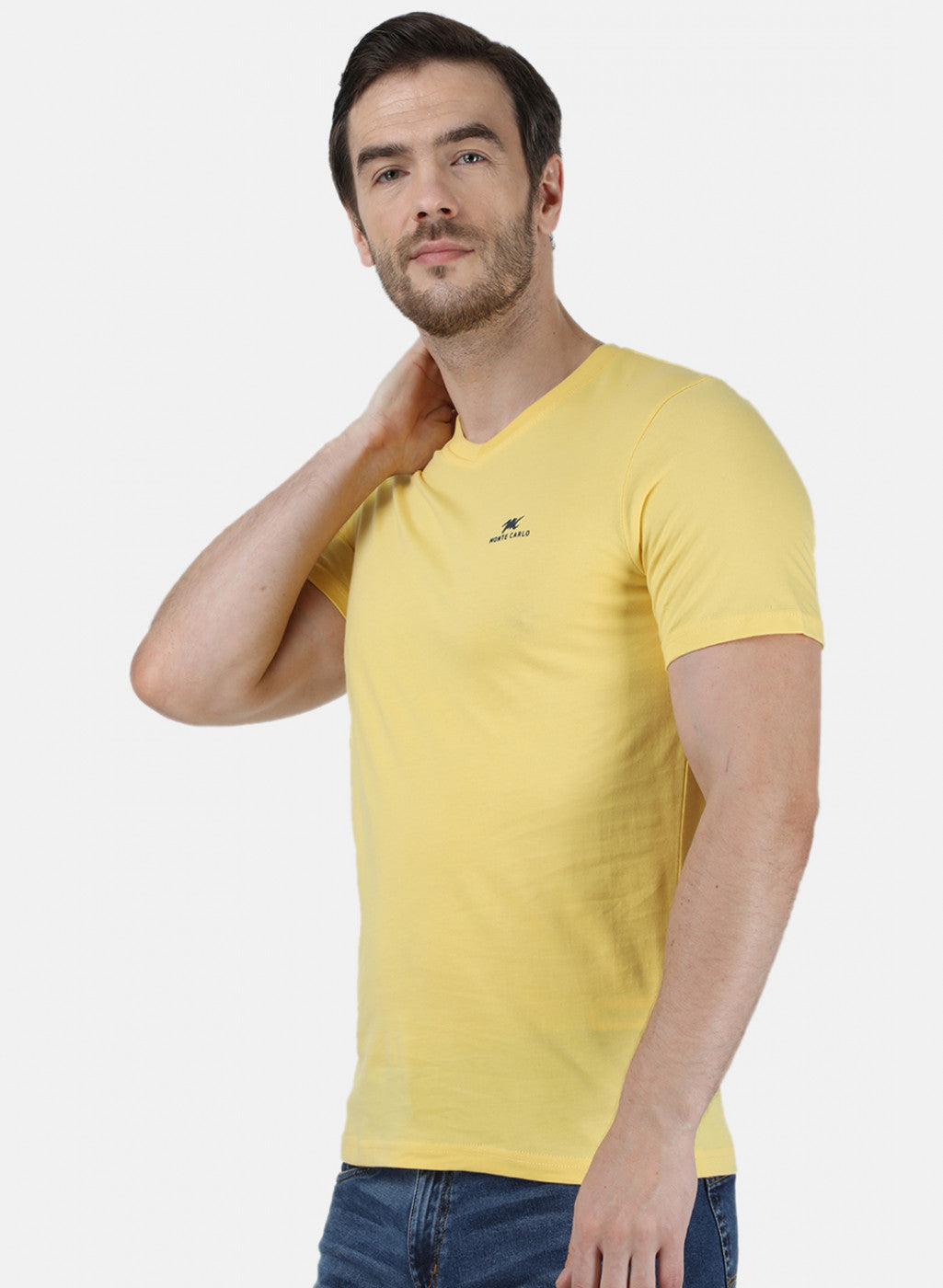 Mens Multi Color Plain T-Shirt