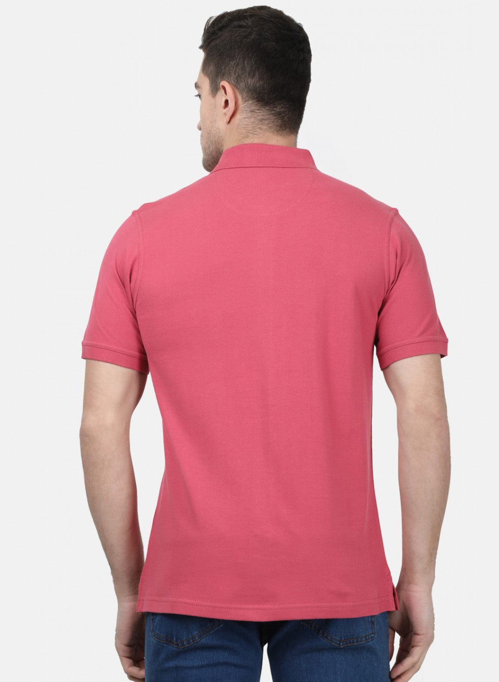 Mens Pink Plain T-Shirts