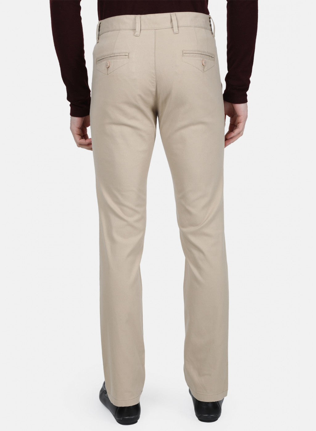 Mens Beige Slim Trouser