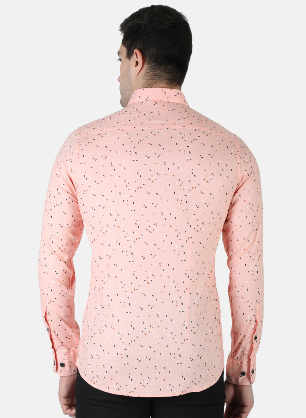 Men Peach Printed Shirt