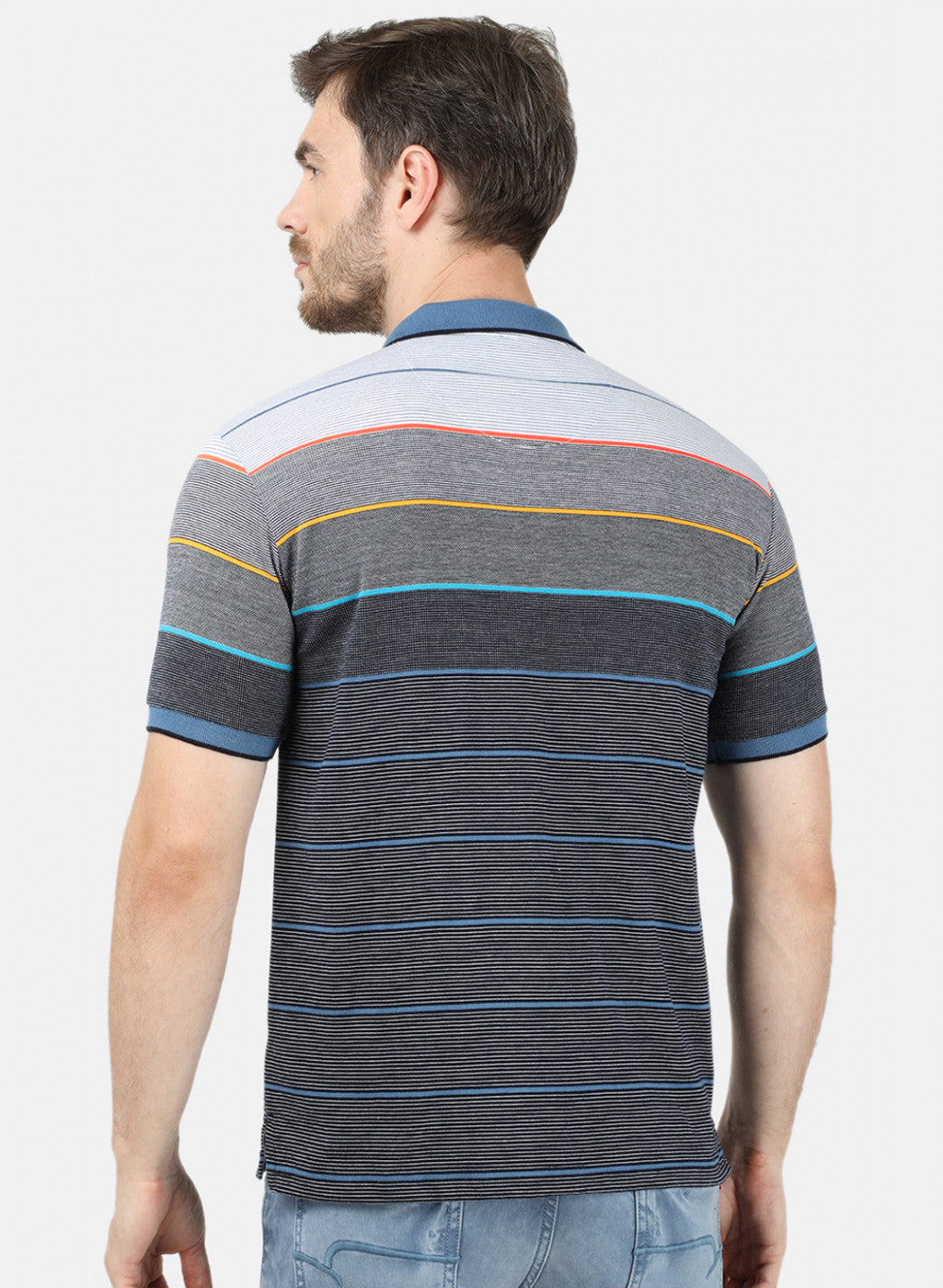 Mens Multi Color Stripe T-Shirt