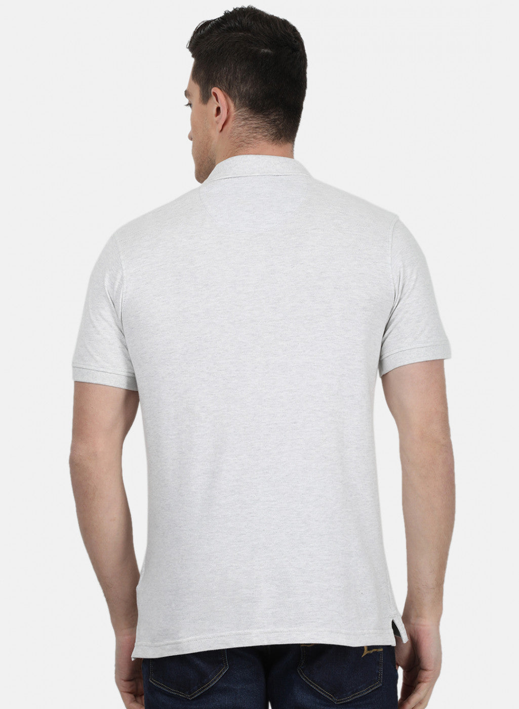 Mens Grey Plain T-Shirt