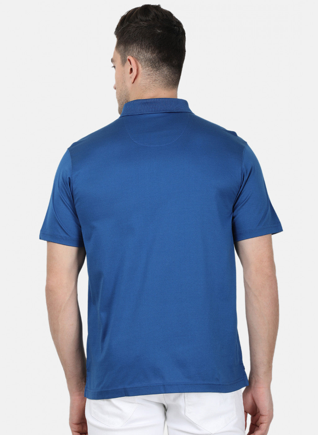 Mens Blue Plain T-Shirt