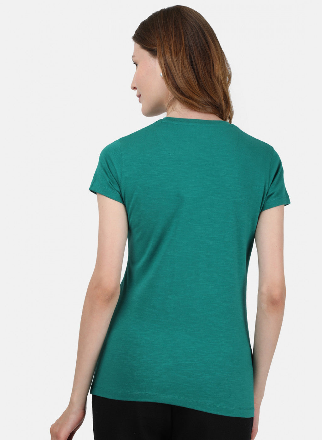 Womens Dark Green Printed Top