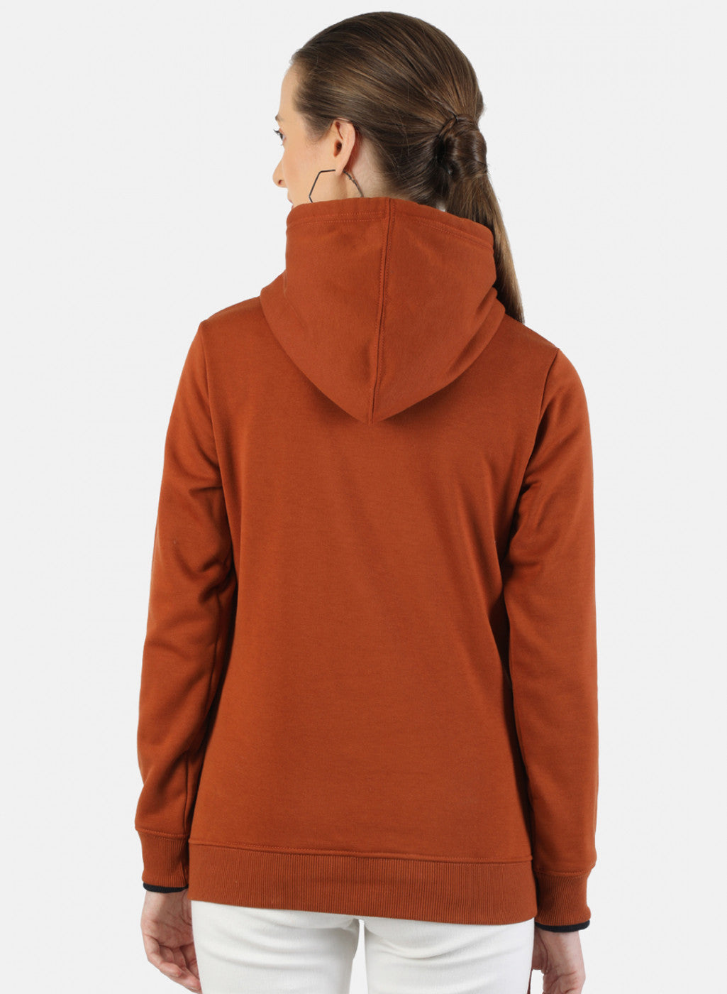 Women Brown Printed Sweatshirt