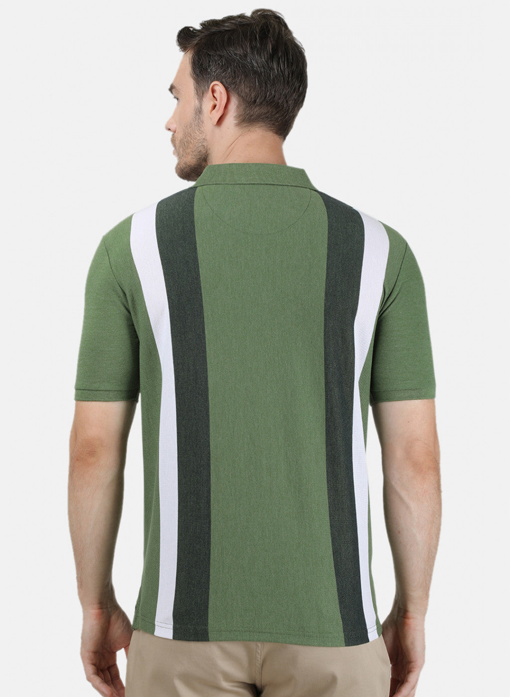 Mens Green Stripe T-Shirt