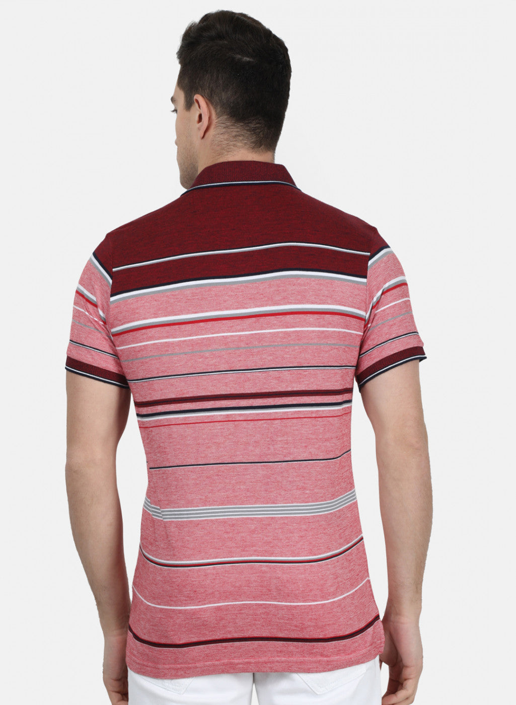 Mens Maroon Stripe T-Shirt