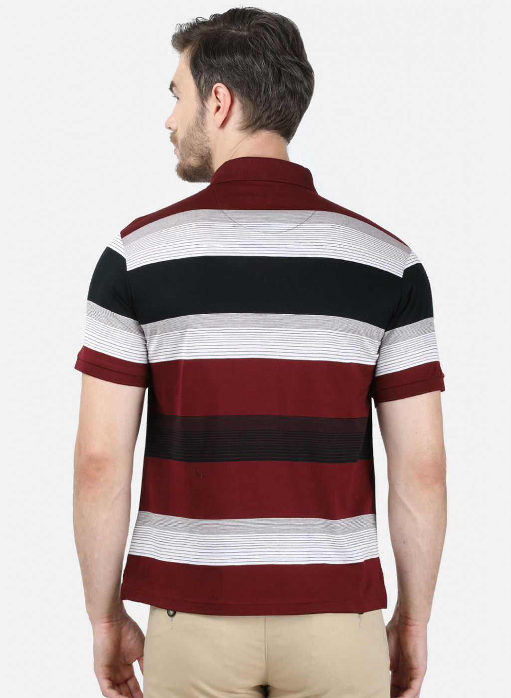 Mens Maroon Stripe T-Shirt