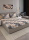130 GSM Polyester Queen Bedsheet with 2 Pillow Covers