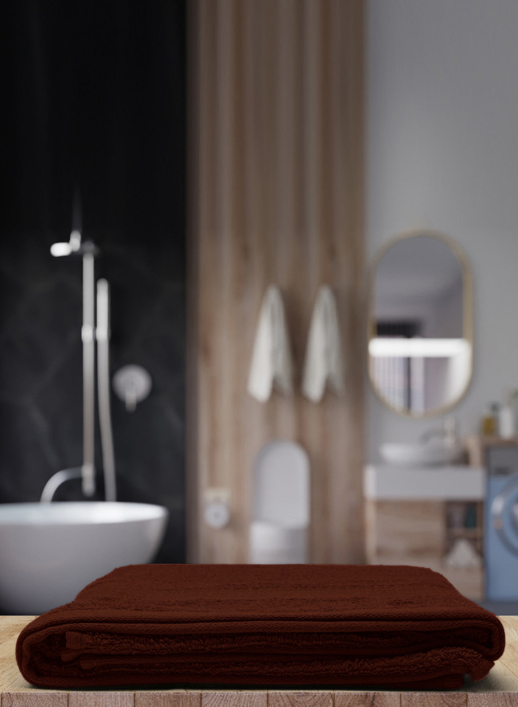 Brown Cotton 400 GSM Bath Towel