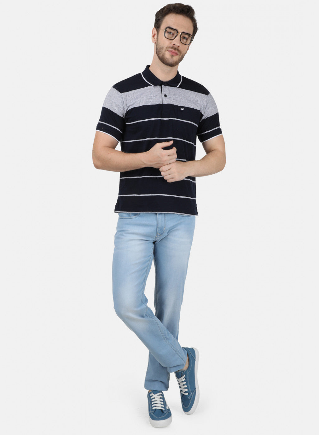 Mens NAvy Stripe T-Shirt