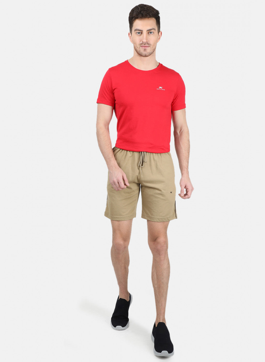 Mens Light Brown Plain Bermuda