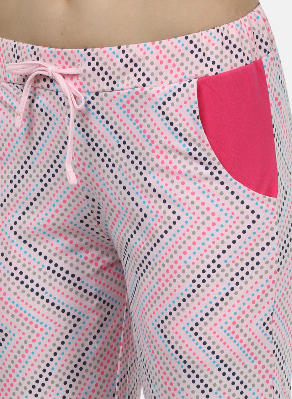 Womens Pink Printed Lower Sets