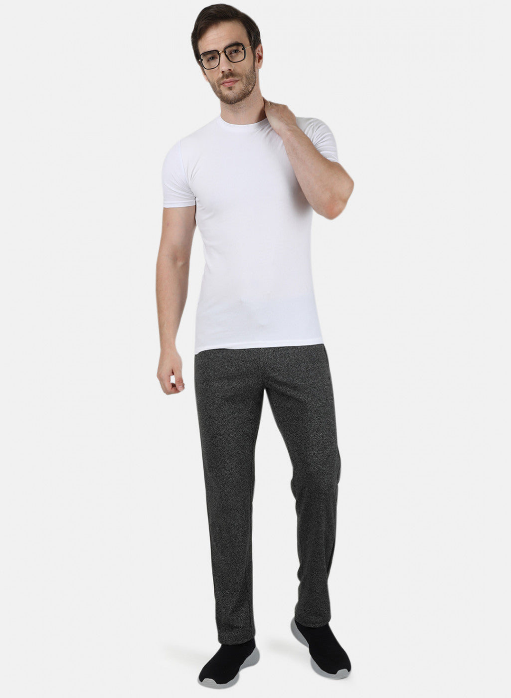 Mens Black Plain Lower