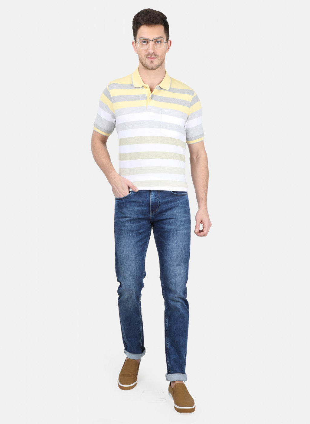 Mens Yellow Stripe T-Shirt