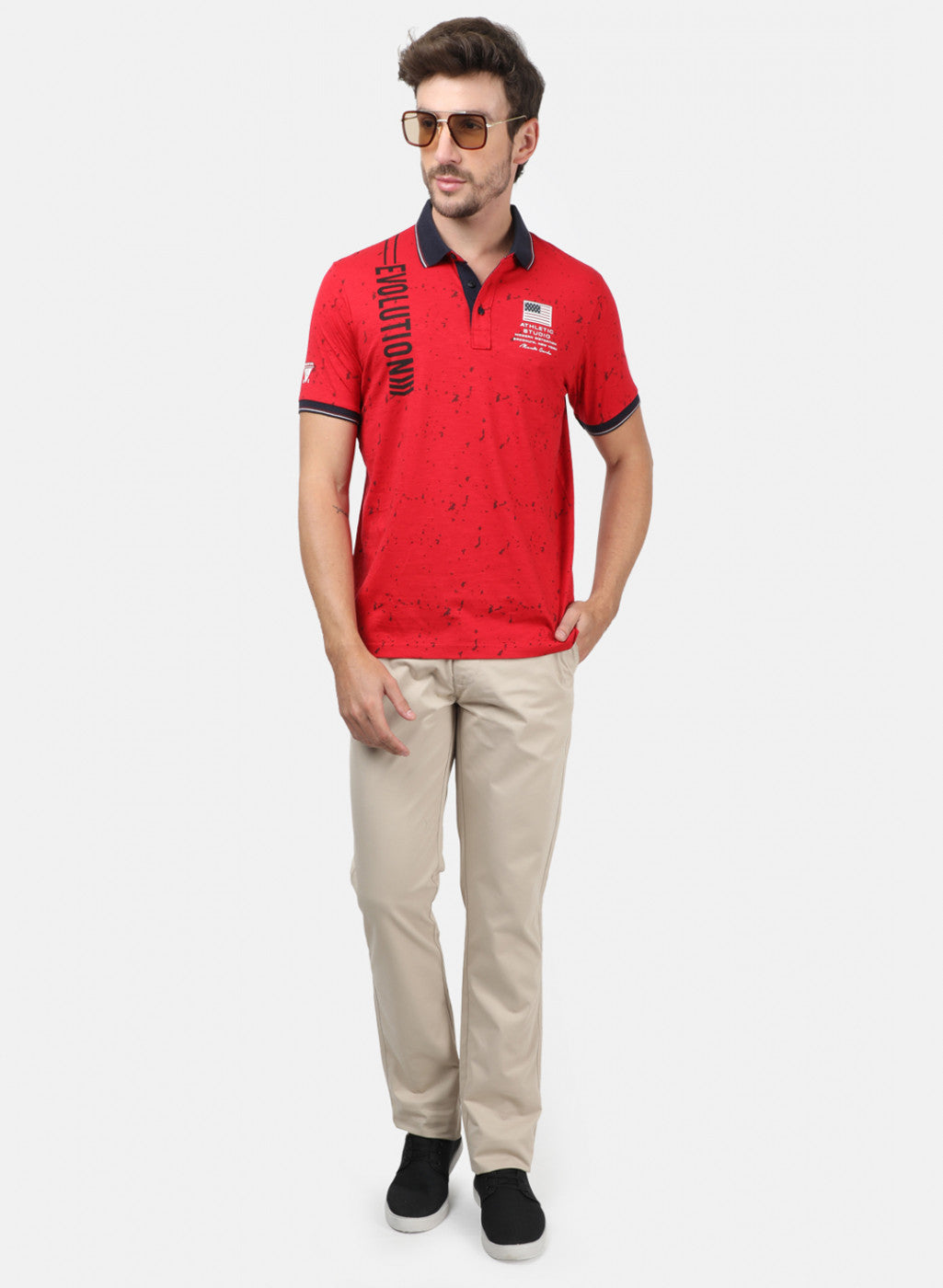 Men Beige Plain Trousers