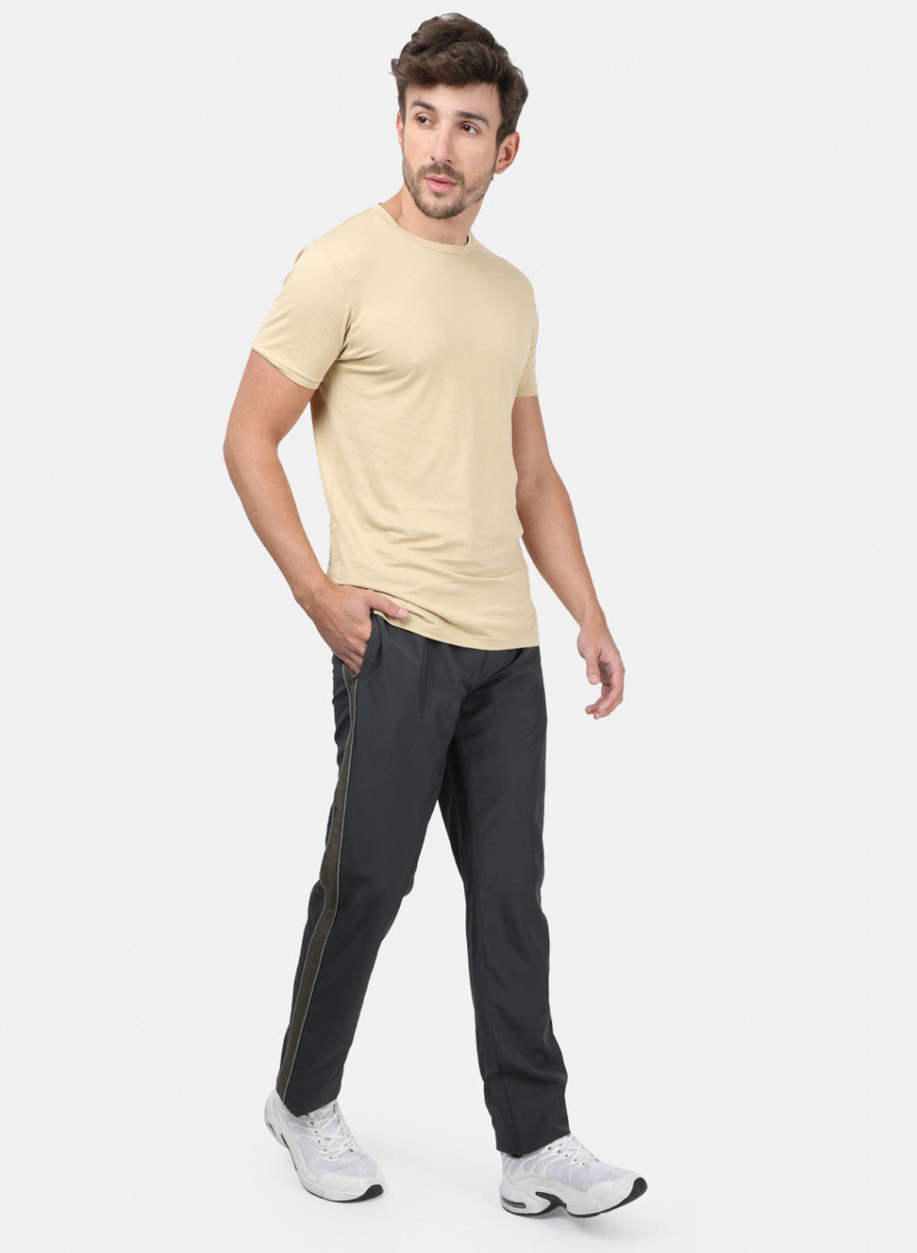 Men Grey Plain Lowers