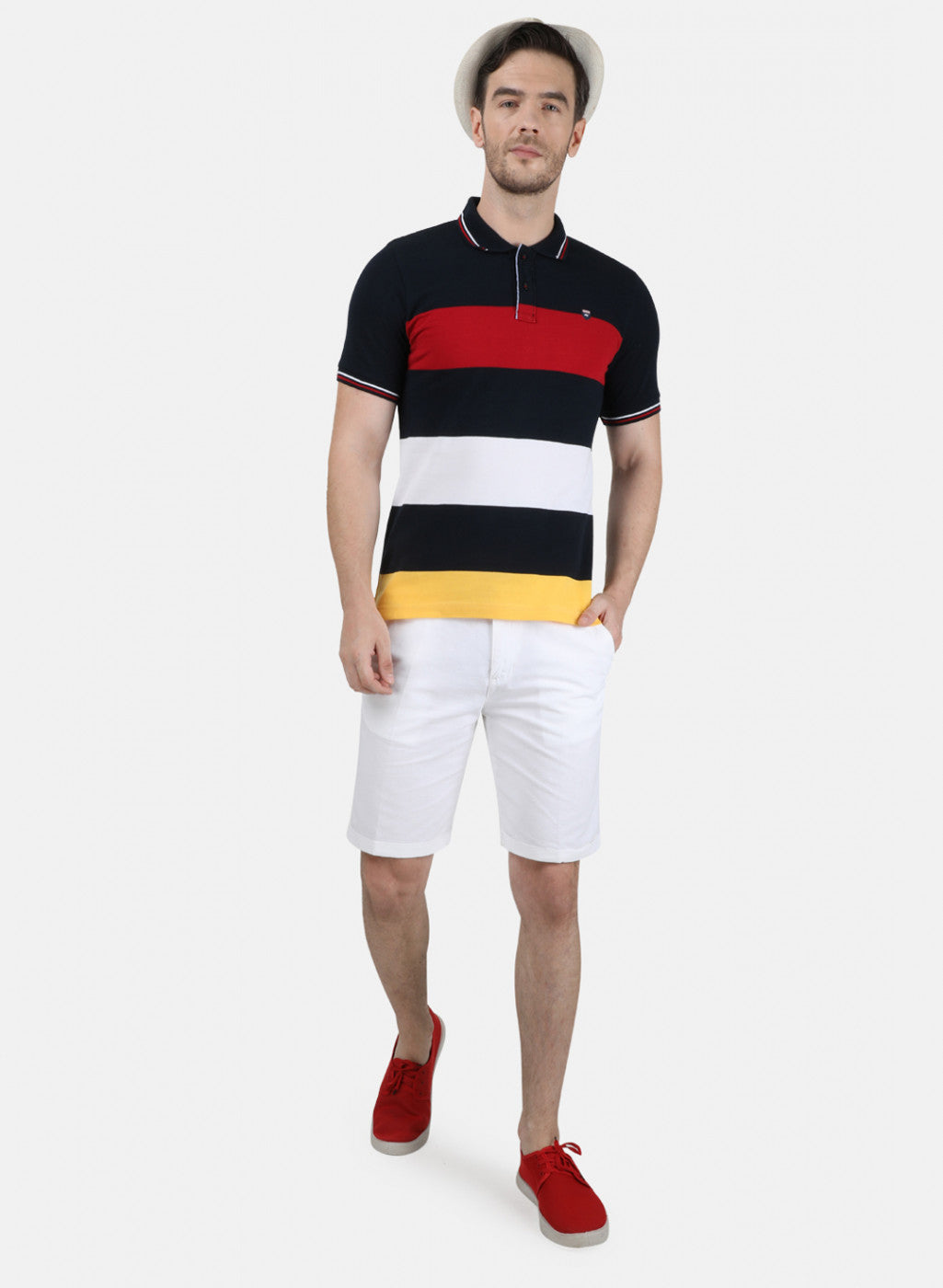 Mens Multi Color Stripe T-Shirt
