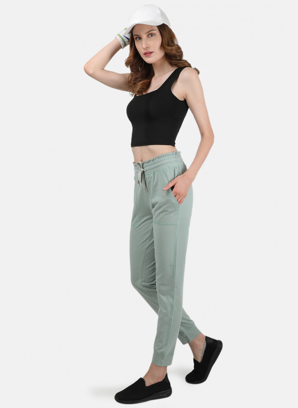 Womens Light Green Jaquard Lower