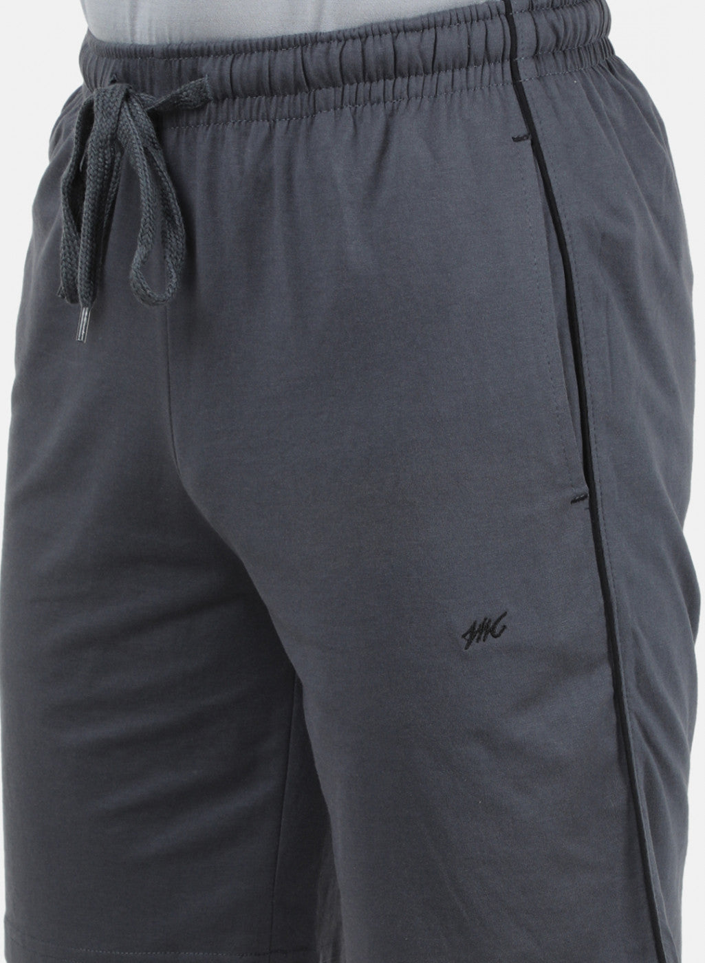 Mens Grey Plain Bermuda