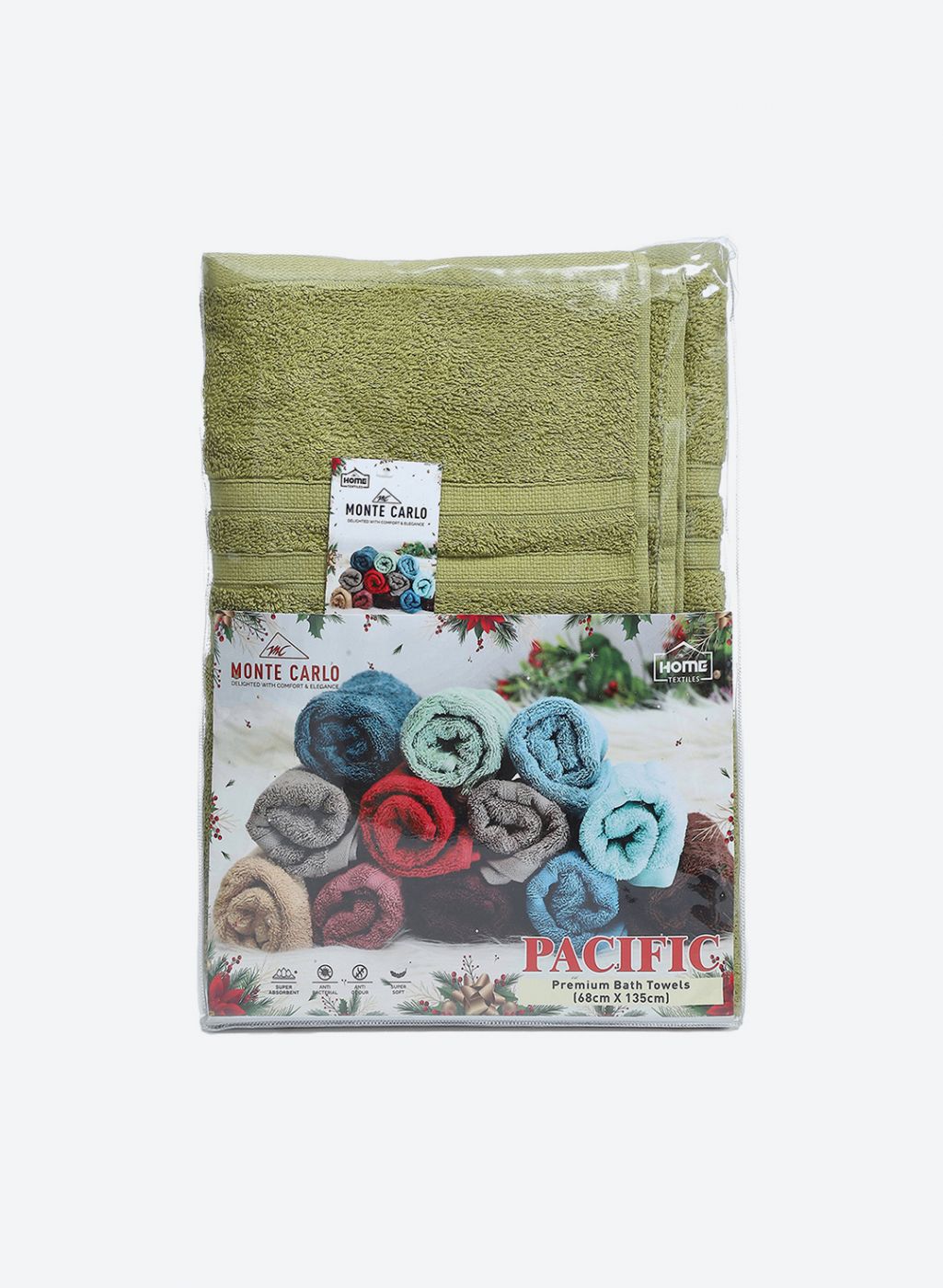 Green Cotton 525 GSM Bath Towel