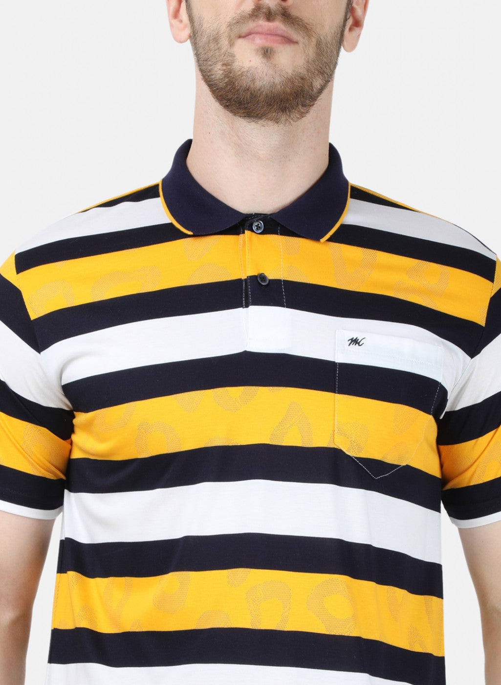 Mens Yellow Stripe T-Shirt