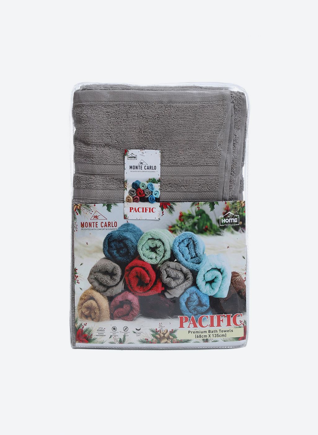Grey Cotton 525 GSM Bath Towel