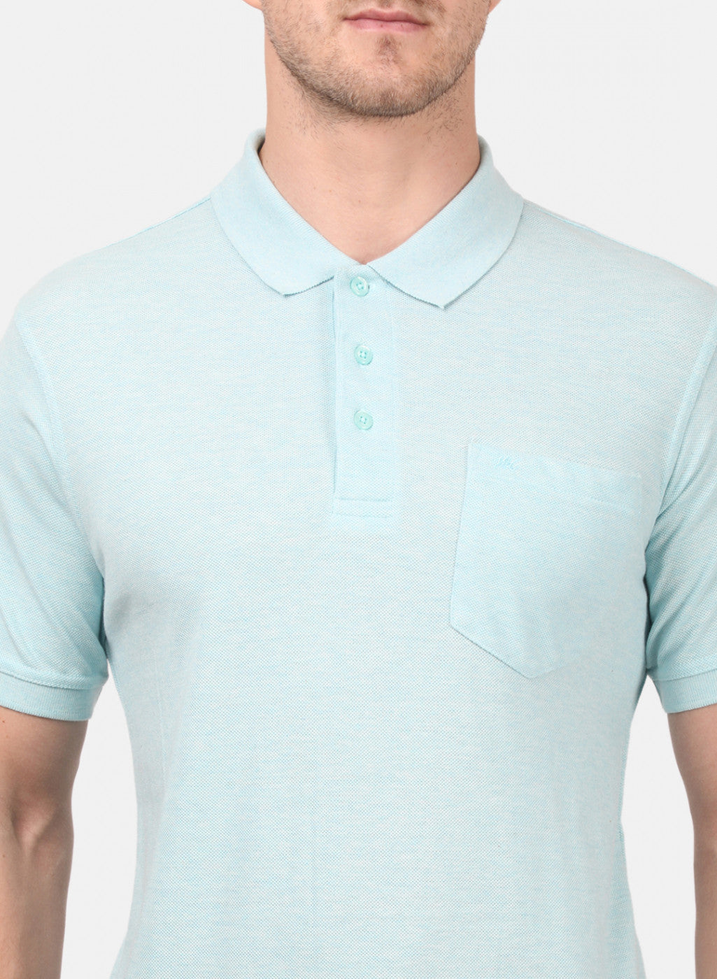 Mens Sky Blue Plain T-Shirts