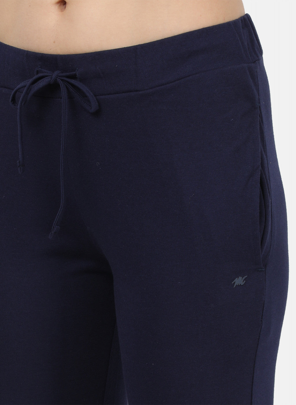 Womens Navy Blue Printed Lower Sets