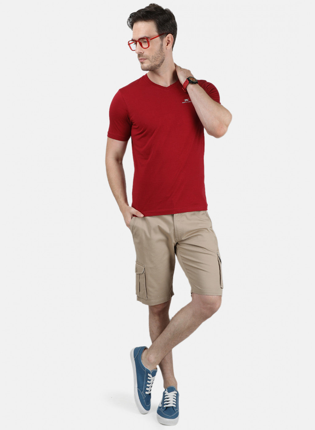 Mens Multi Color Plain T-Shirt