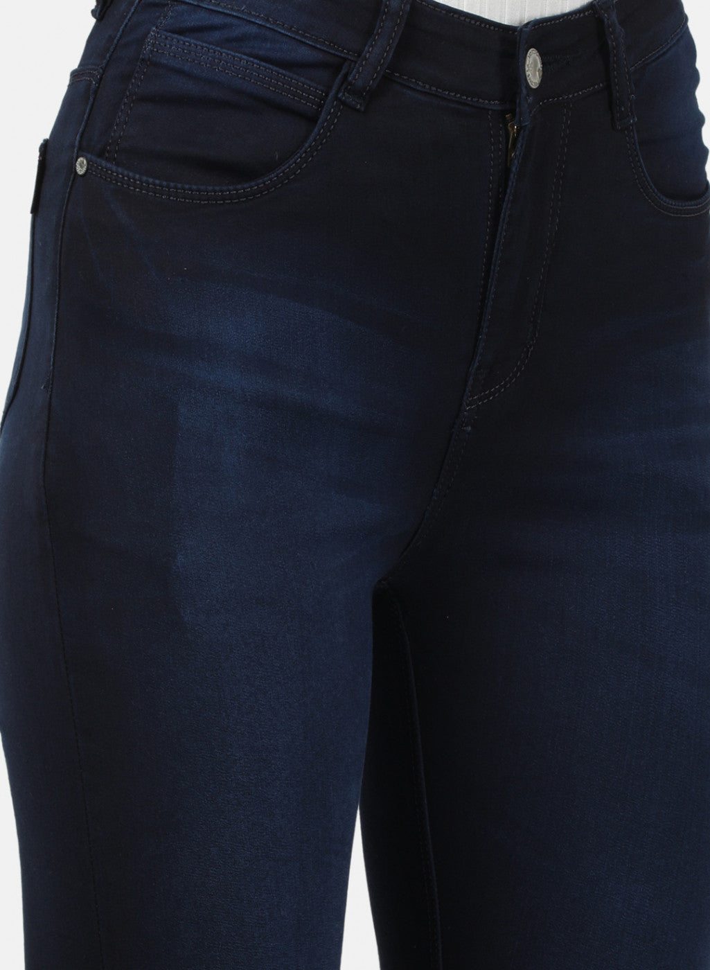 Womens NAvy Blue Light Wash Denims