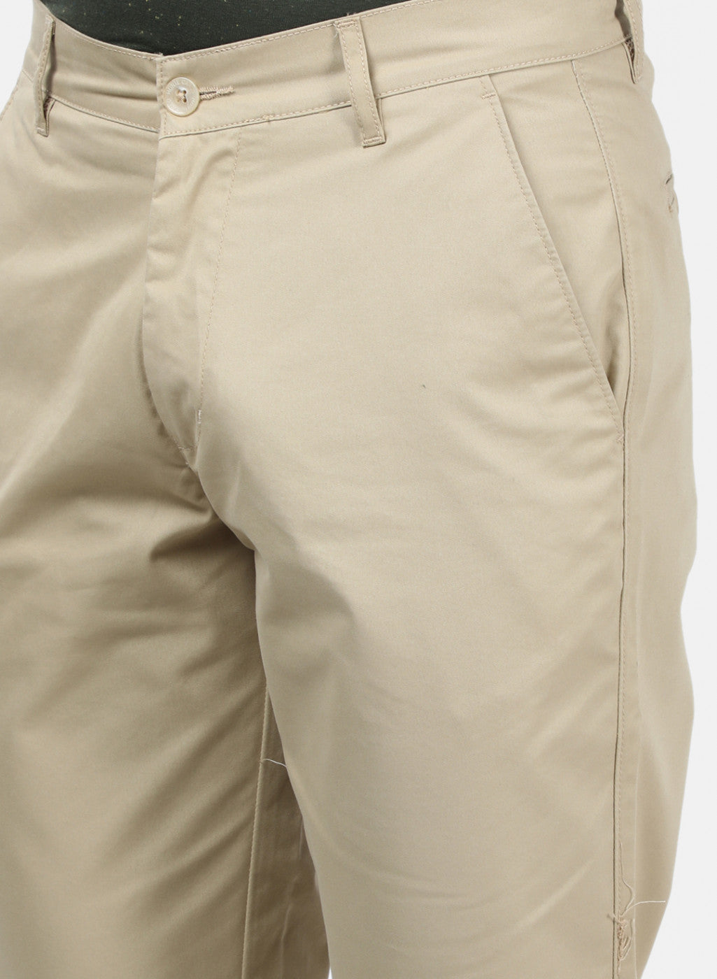Men Beige Plain Trousers