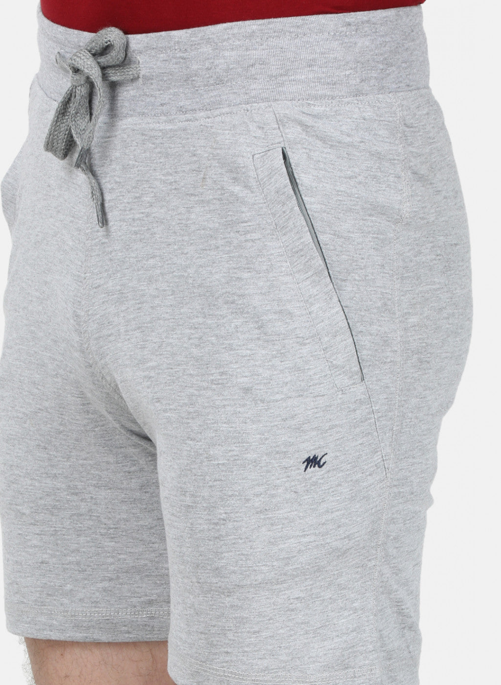 Mens Grey Plain Bermuda