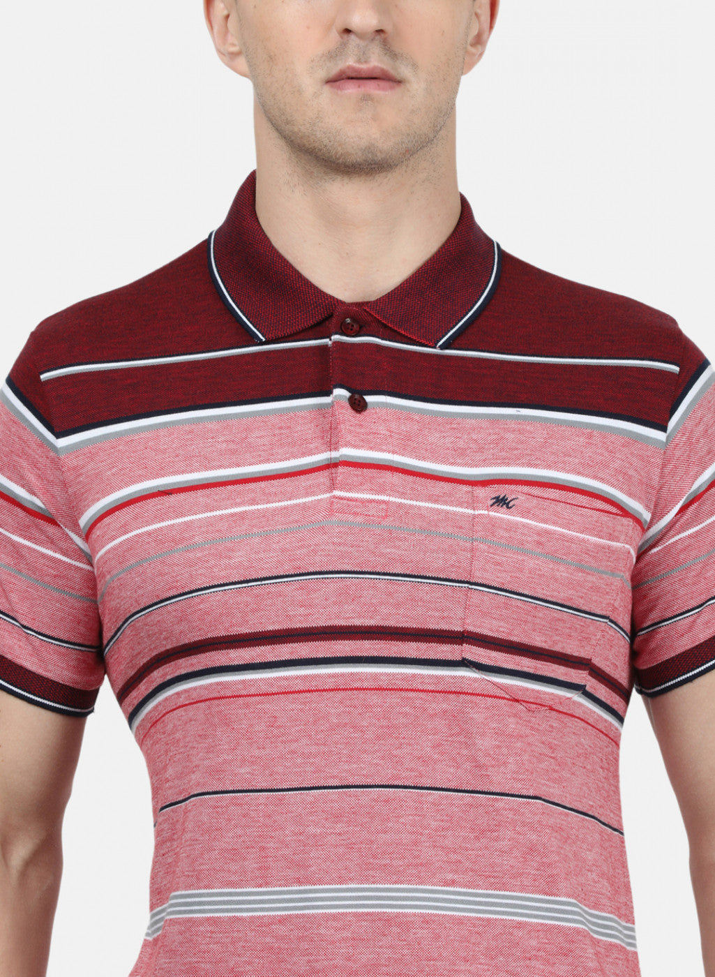 Mens Maroon Stripe T-Shirt